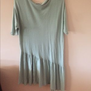 Mint green knee length dress